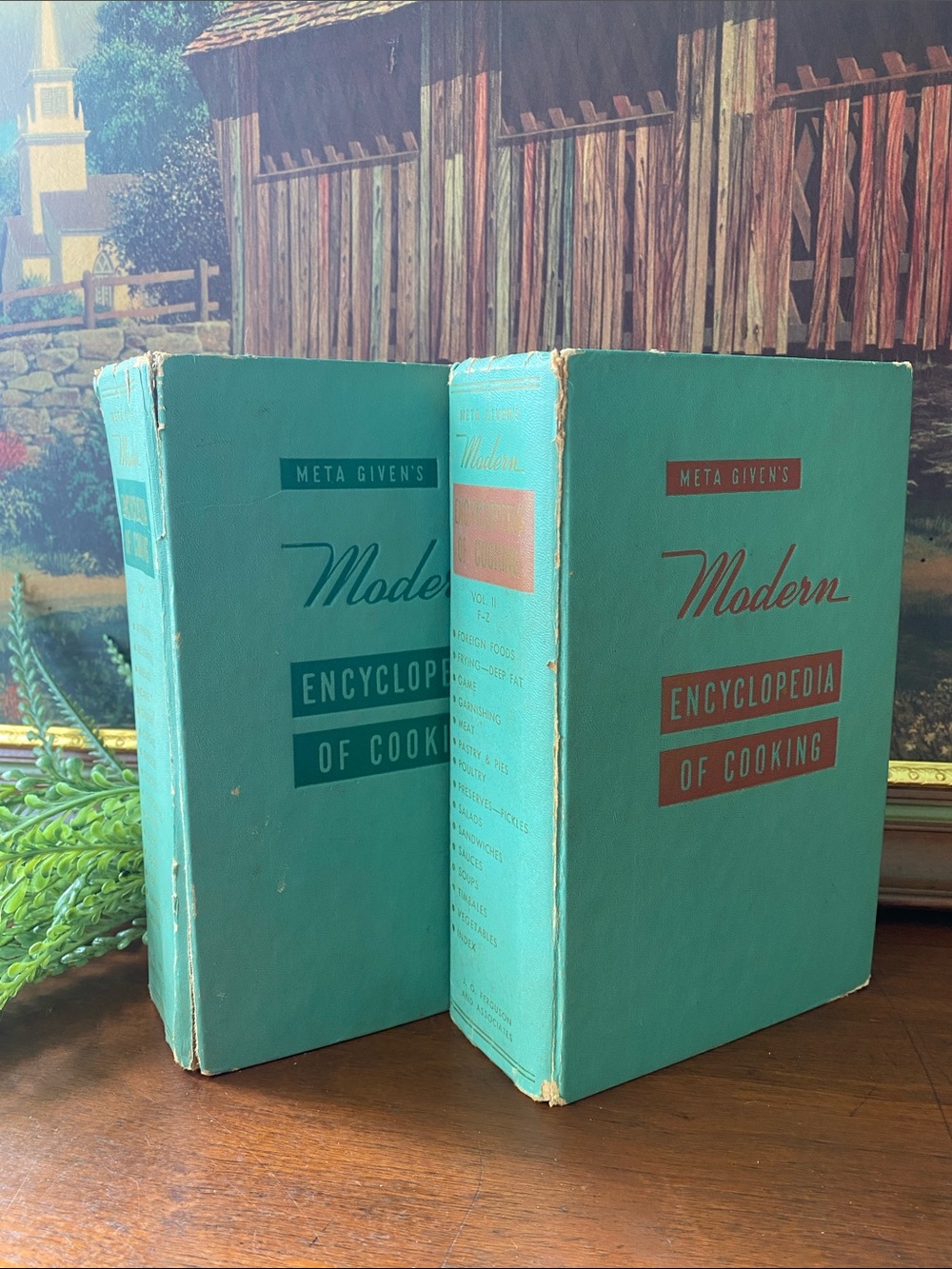 Vintage Set of Meta Given's Modern Encyclopedia of Cooking Cookbooks